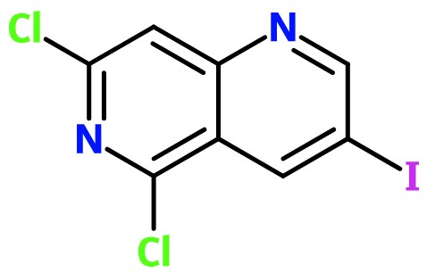MC085321 5,7-Dichloro-3-iodo-1,6-naphthyridine (image for) MC085321 5,7-Dichloro-3-iodo-1,6-naphthyridine